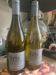 Iris Vineyards wine bottles